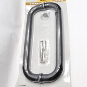 Universal Hardware 12" Pull Handle – Matte Black C Style, Stainless Steel